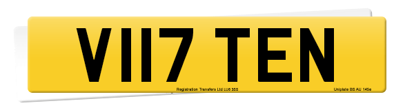 Registration number V117 TEN